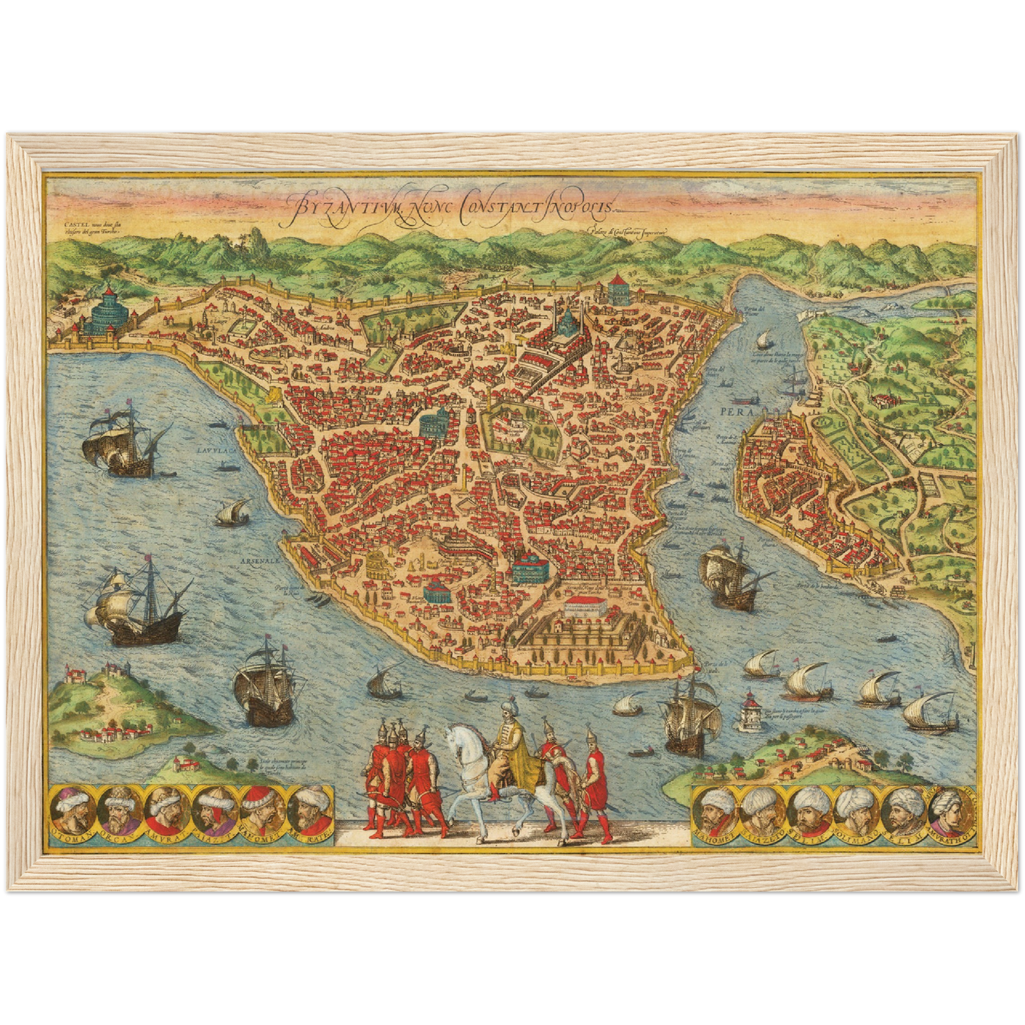 Historical city map  Test product horizontal 3 sizes