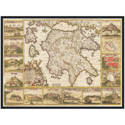 Historical city map  Test product horizontal 3 sizes