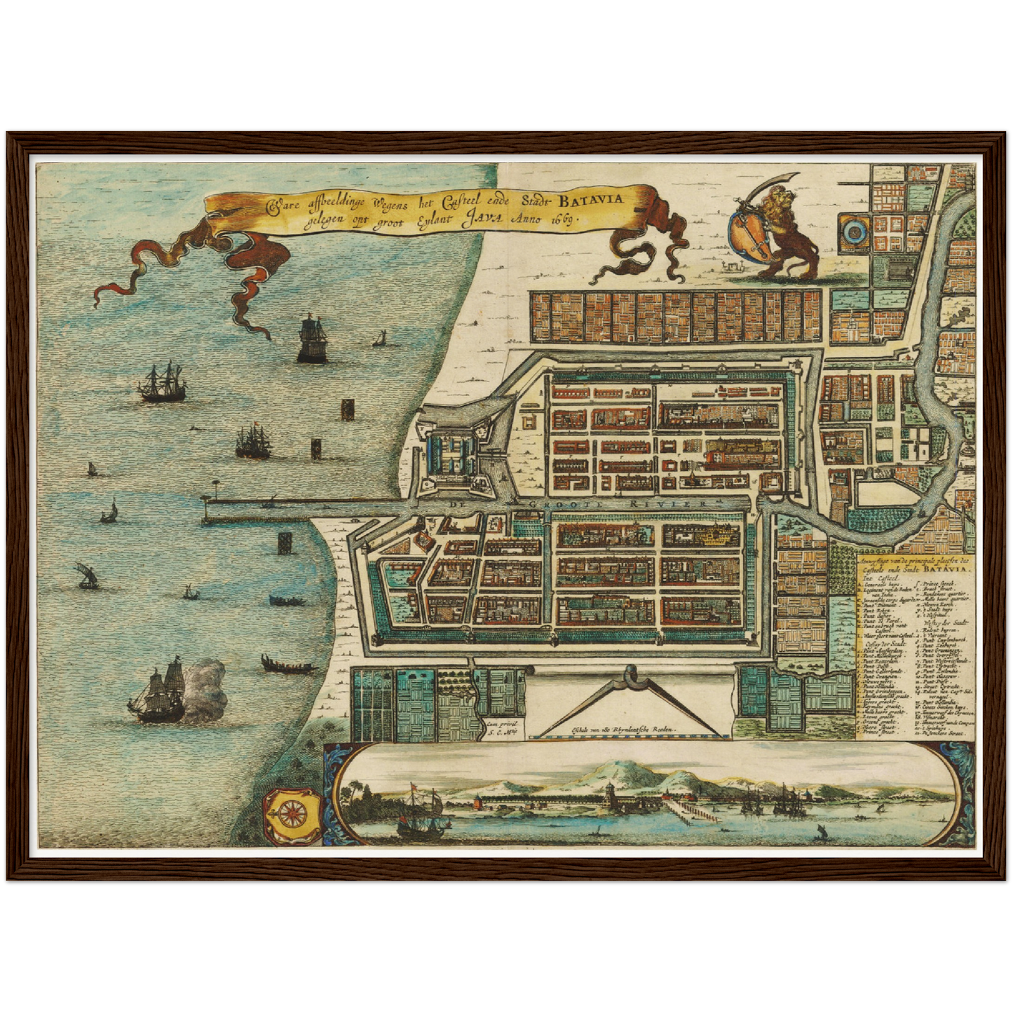 Historical city map  Test product horizontal 3 sizes