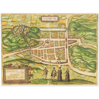 Historischer Stadtansicht Edinburgh um 1580