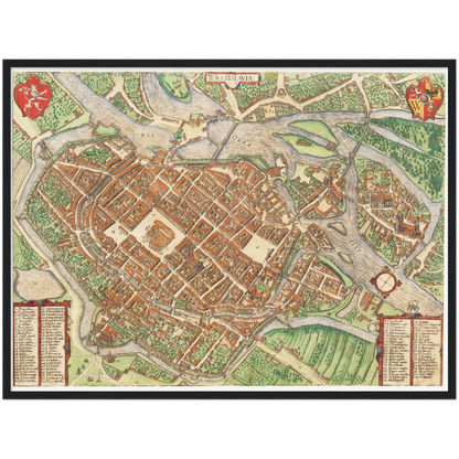 Historical city map  Test product horizontal 3 sizes