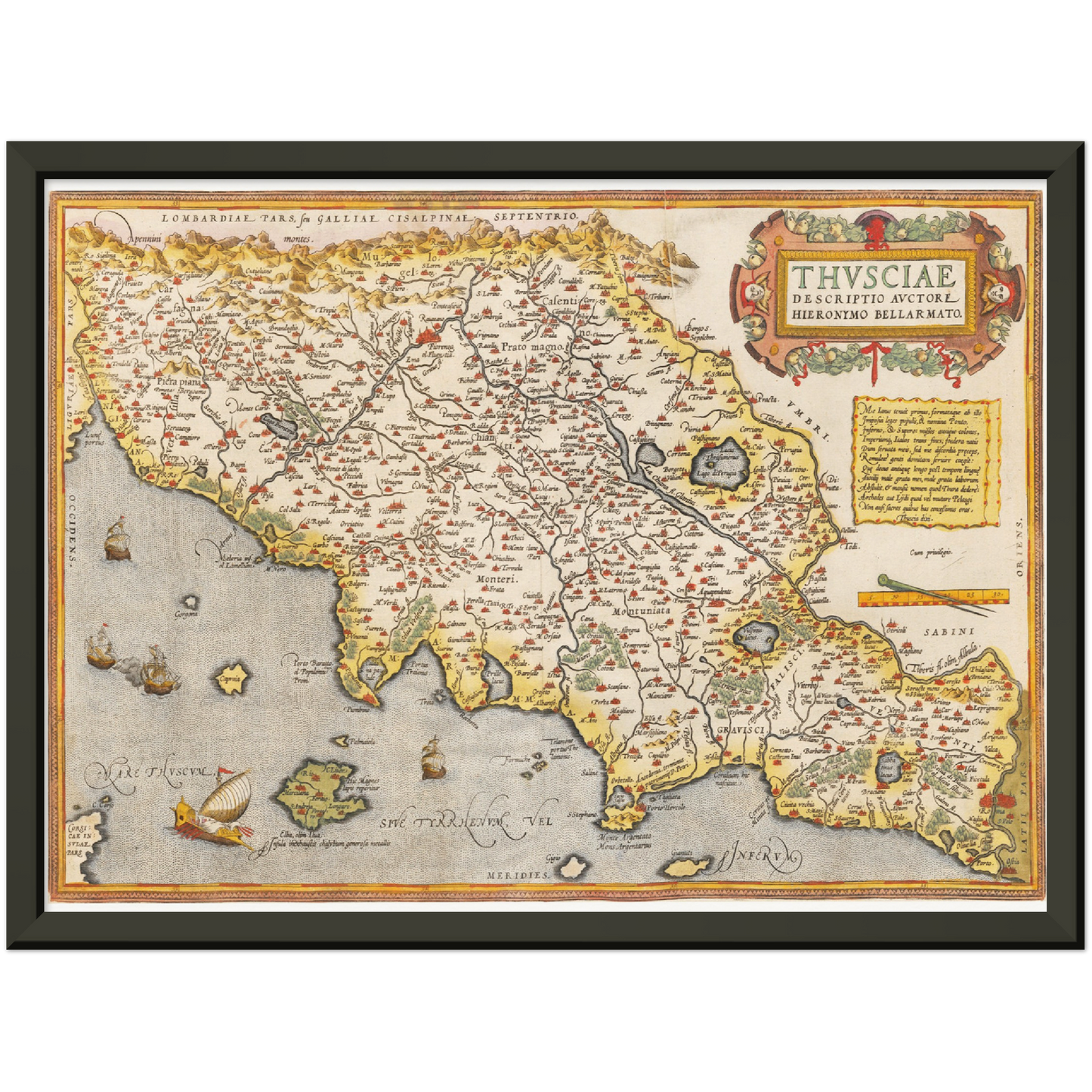 Historical city map  Test product horizontal 3 sizes