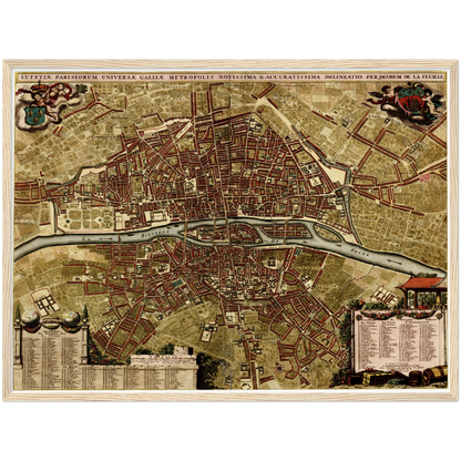 Historical city map  Test product horizontal 3 sizes