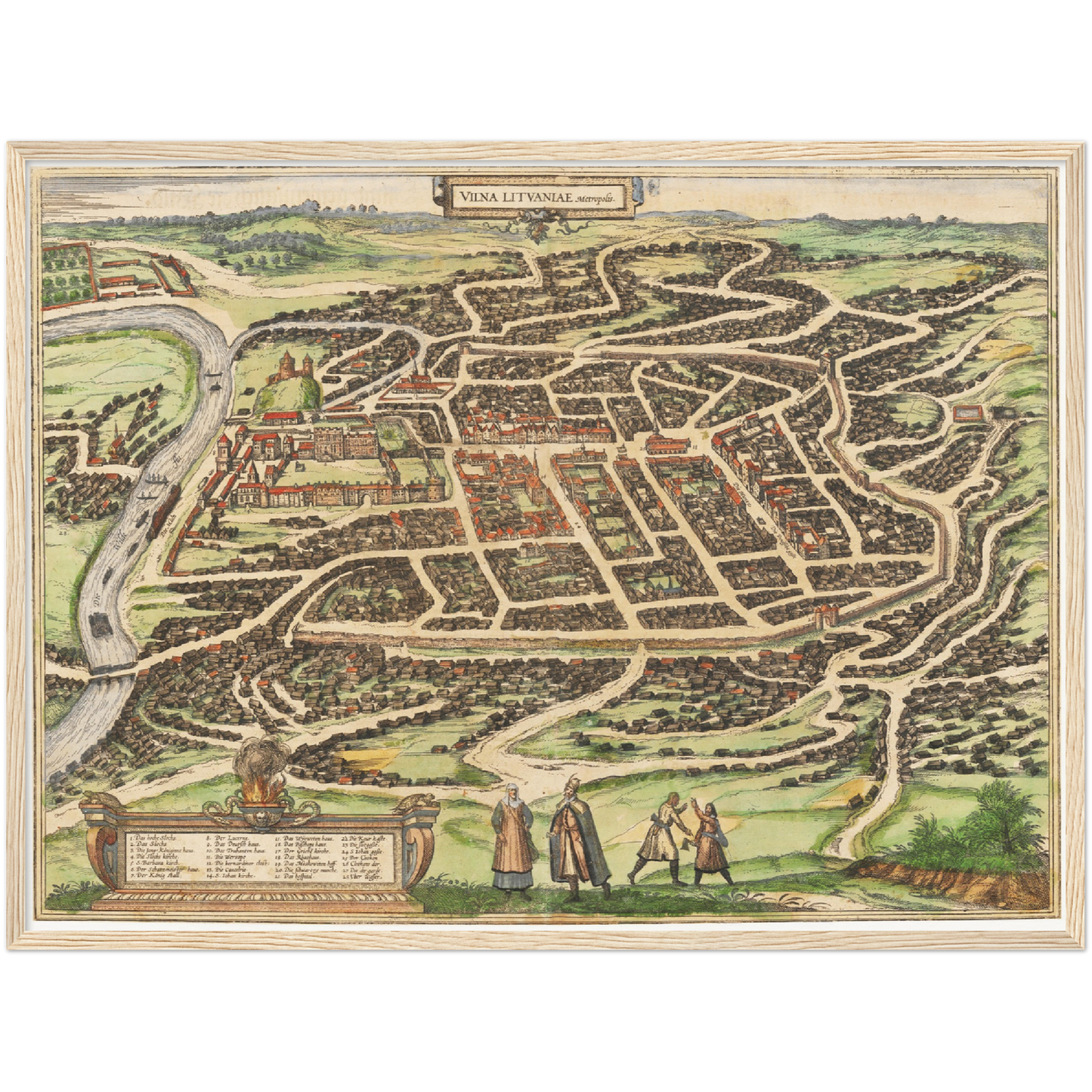 Historical city map  Test product horizontal 3 sizes