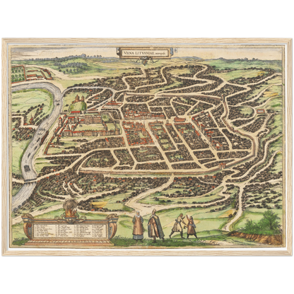 Historical city map  Test product horizontal 3 sizes