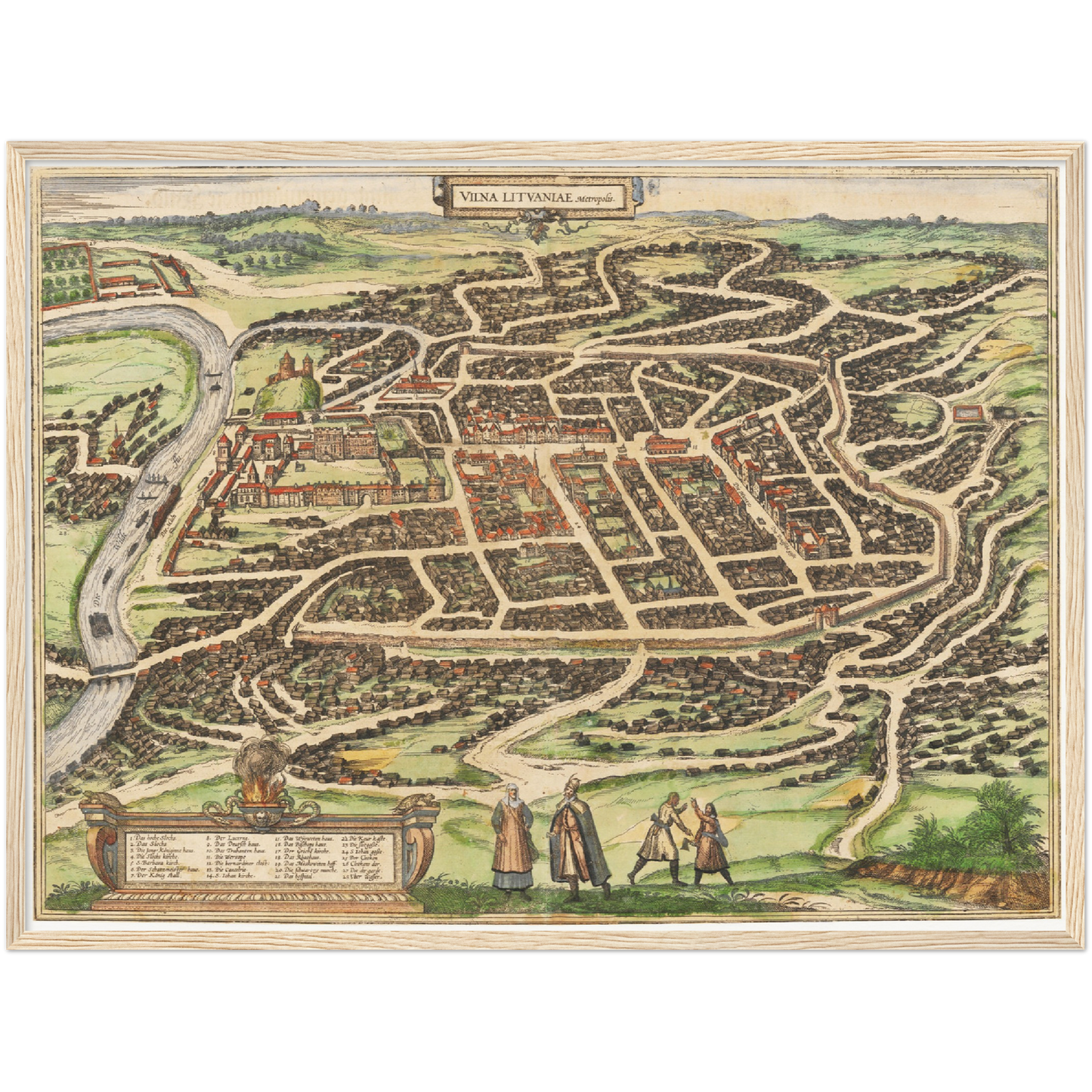 Historische Stadtansicht Vilnius um 1582