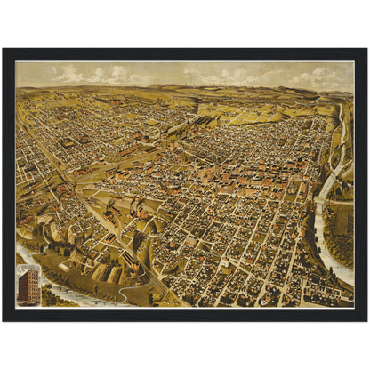 Historical city map  Test product horizontal 3 sizes