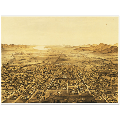 Historical city map  Test product horizontal 3 sizes