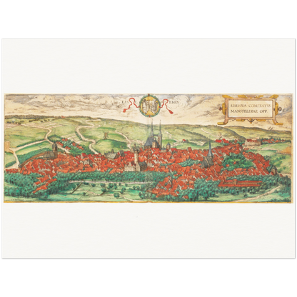 Historical city map  Test product horizontal 3 sizes