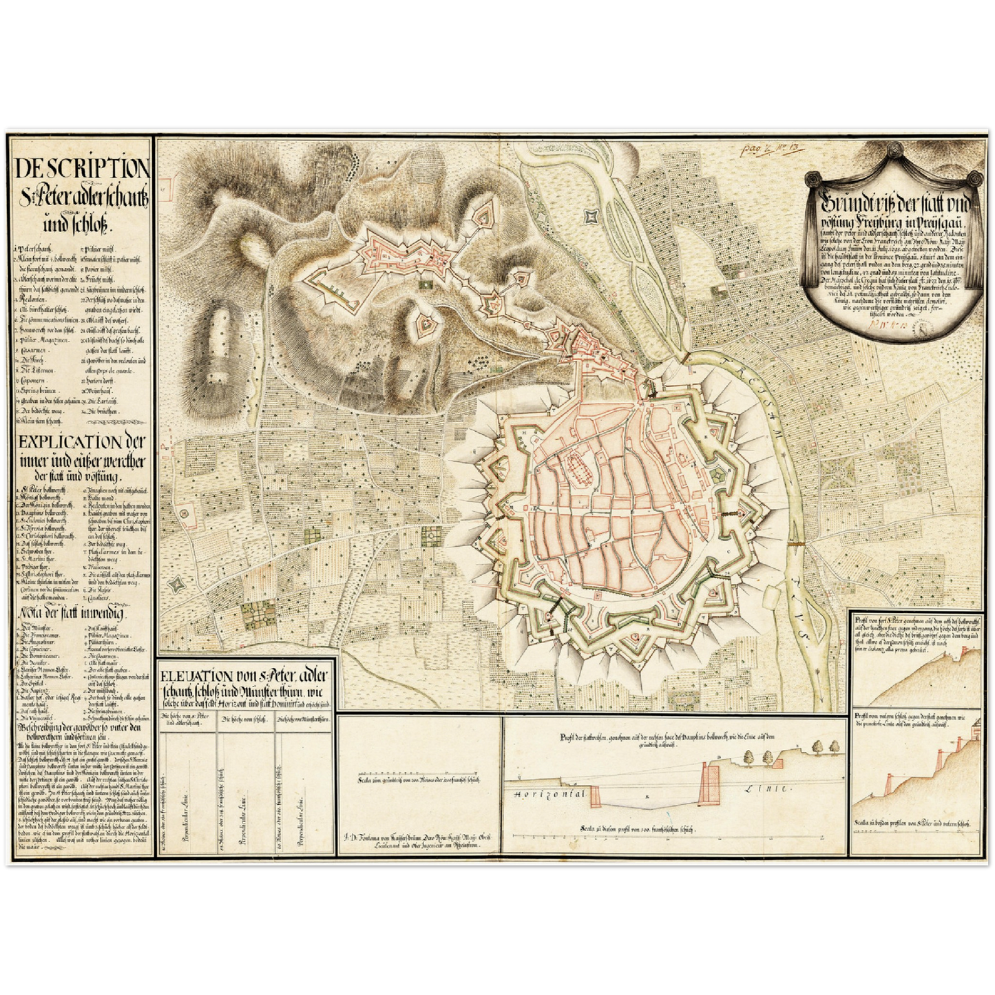 Historical city map  Test product horizontal 3 sizes