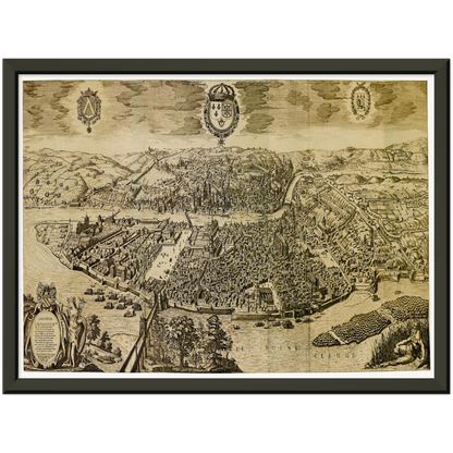 Historical city map  Test product horizontal 3 sizes