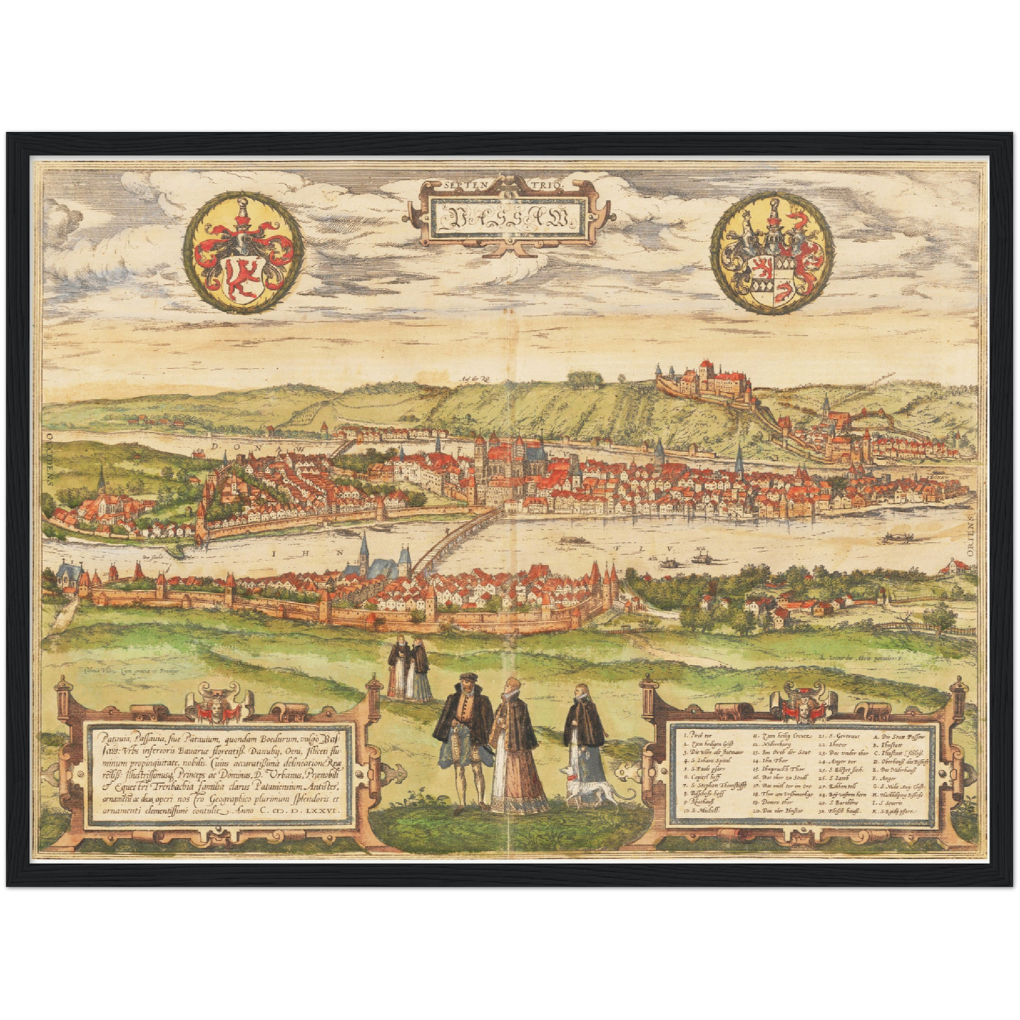 Historical city map  Test product horizontal 3 sizes