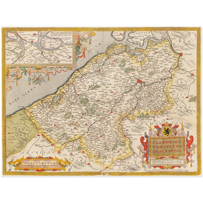 Historical city map  Test product horizontal 3 sizes