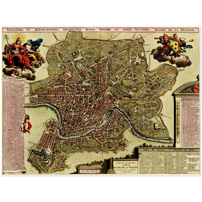 Historical city map  Test product horizontal 3 sizes