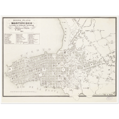 Historical city map  Test product horizontal 3 sizes