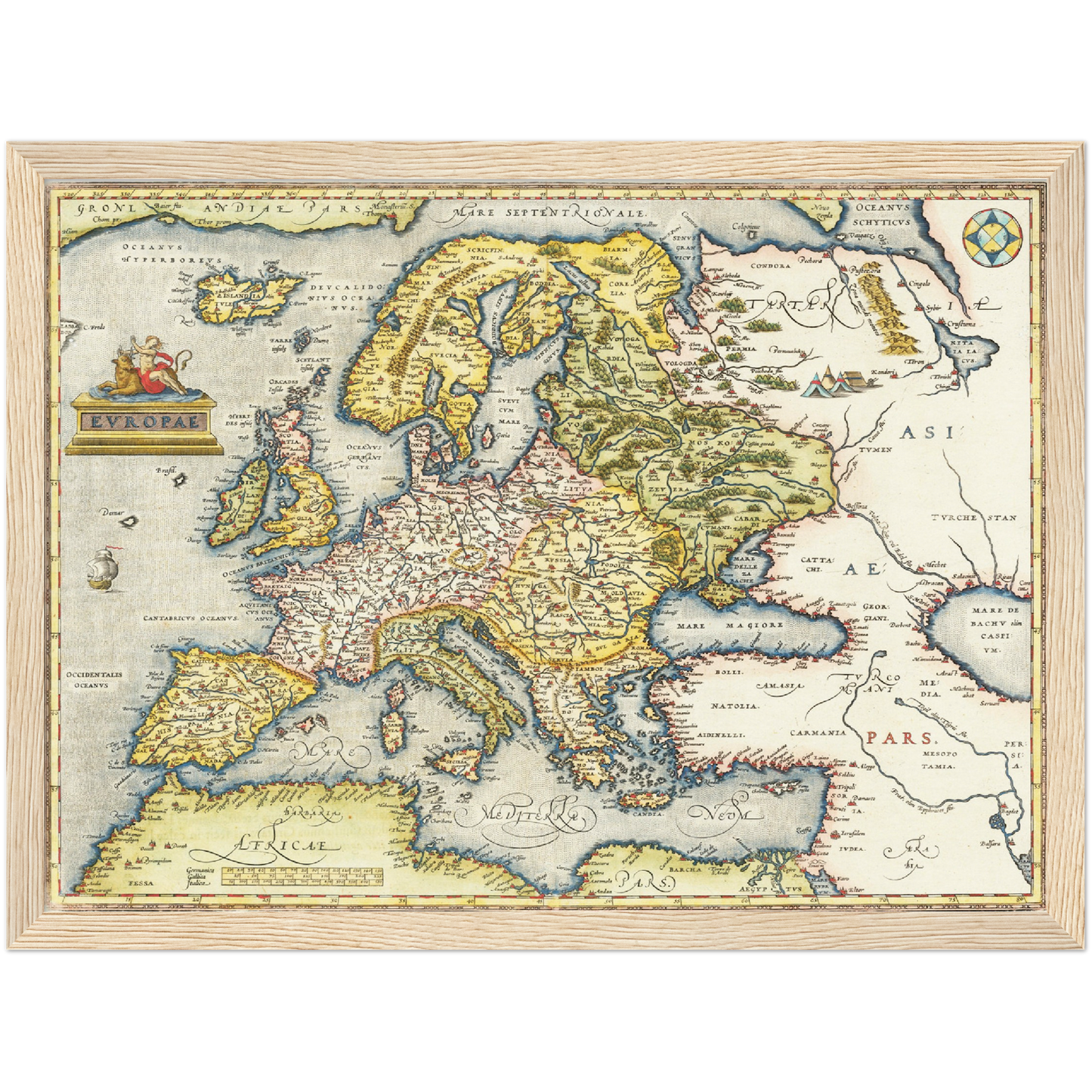 Historische Europakarte um 1570