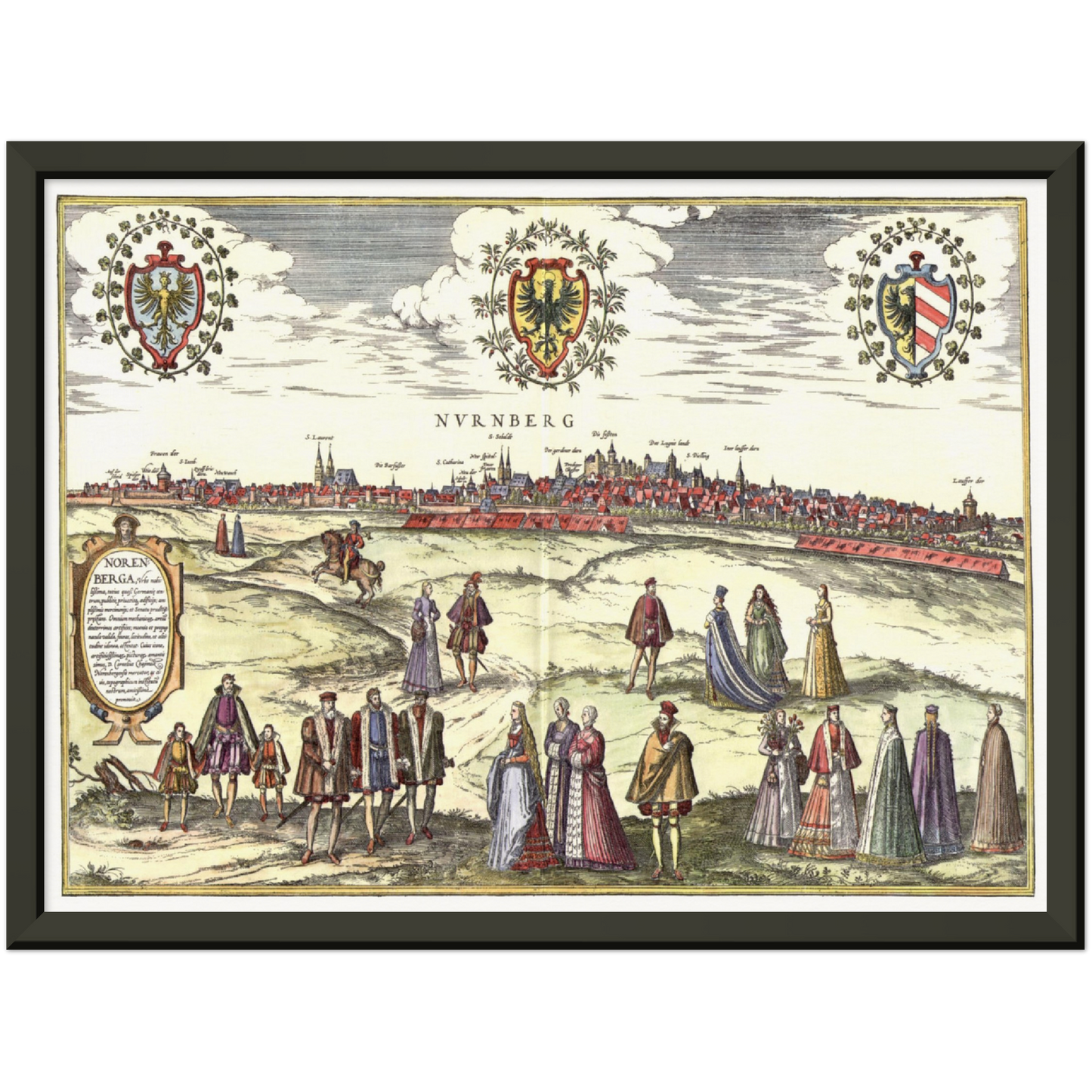 Historical city map  Test product horizontal 3 sizes