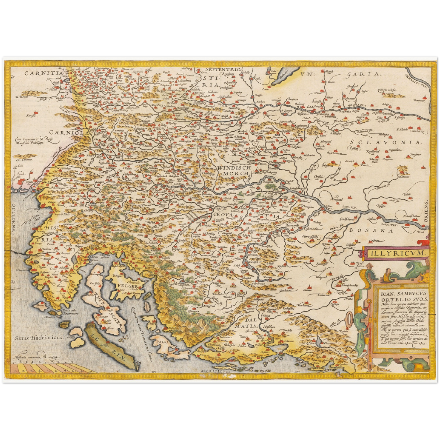 Historical city map  Test product horizontal 3 sizes