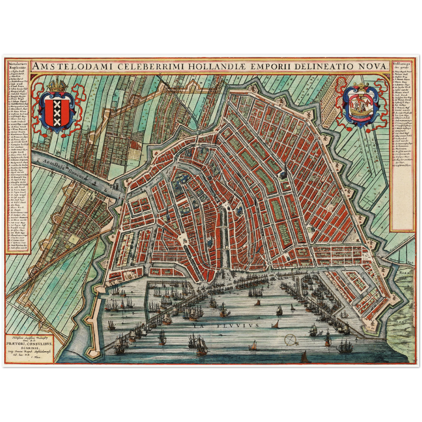 Historischer Stadtplan Amsterdam um 1649