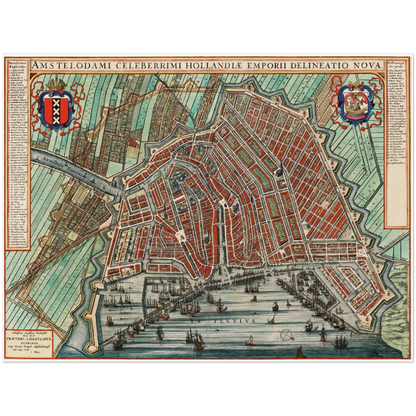 Historischer Stadtplan Amsterdam um 1649
