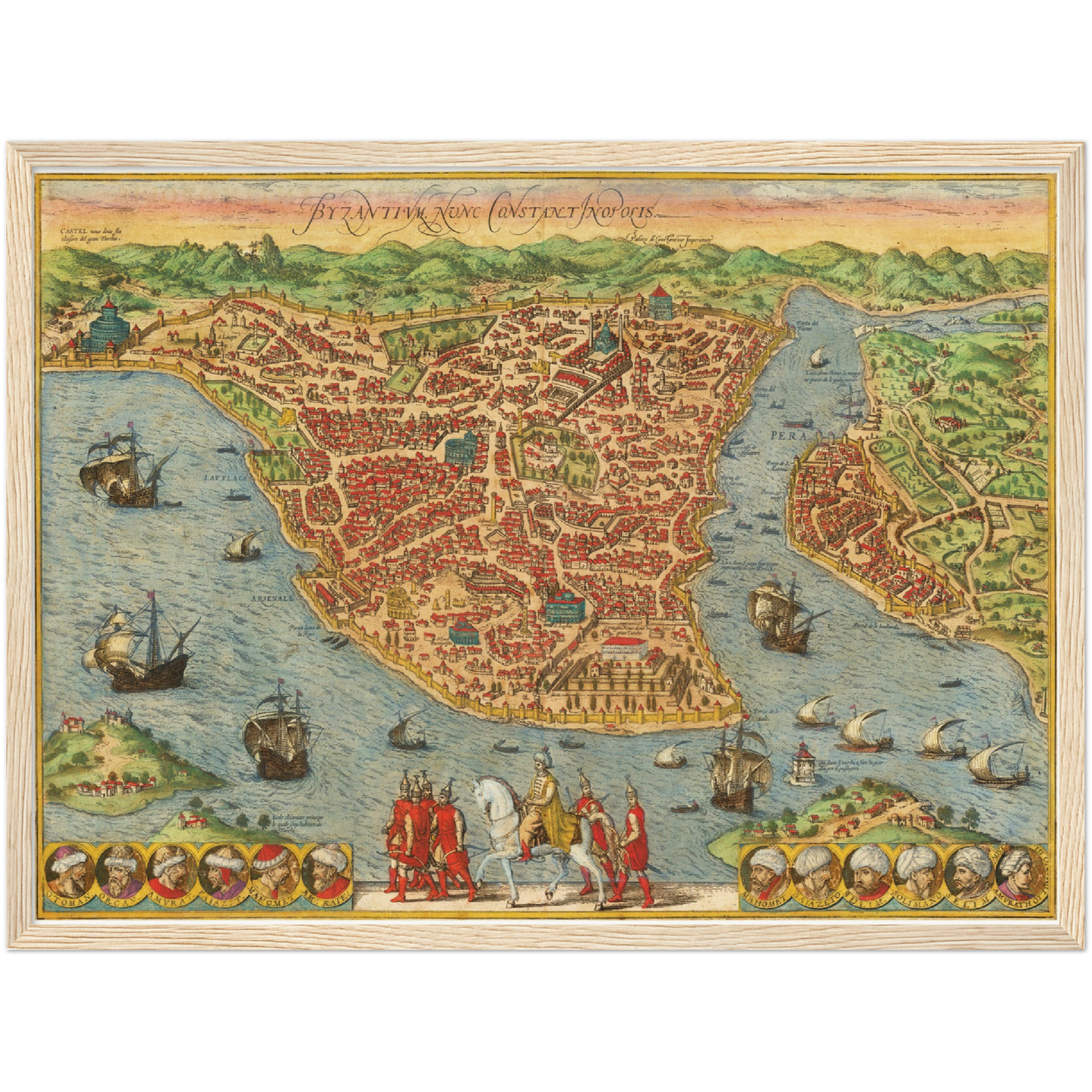 Historical city map  Test product horizontal 3 sizes
