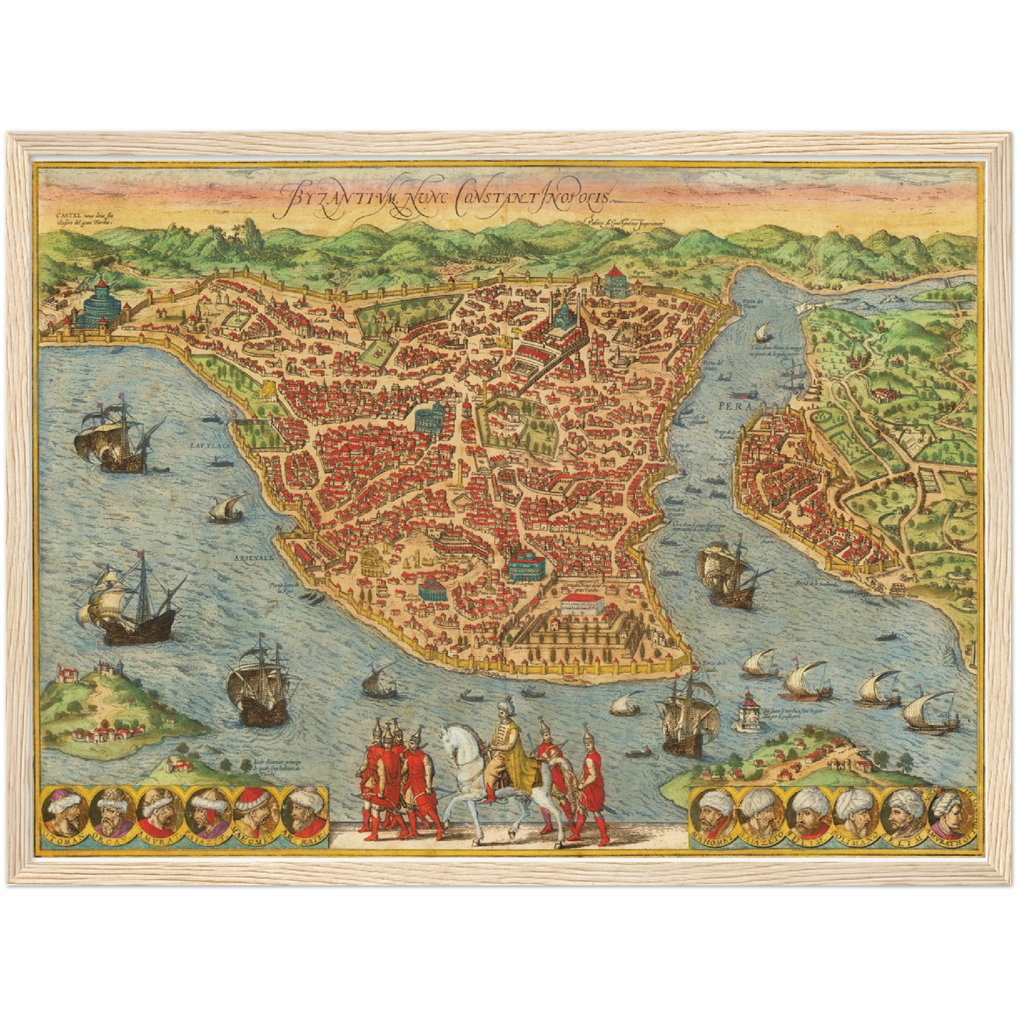Historische Stadtansicht Istanbul um 1572