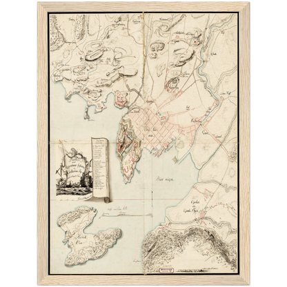 Historical city map  Test product horizontal 3 sizes