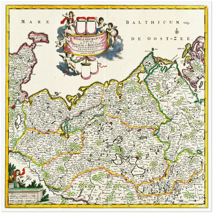 Historical city map  Test product horizontal 3 sizes