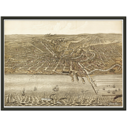 Historical city map  Test product horizontal 3 sizes