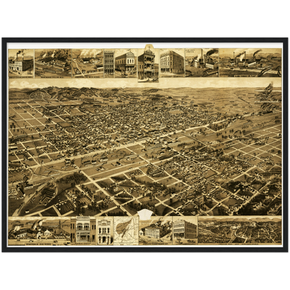 Historical city map  Test product horizontal 3 sizes