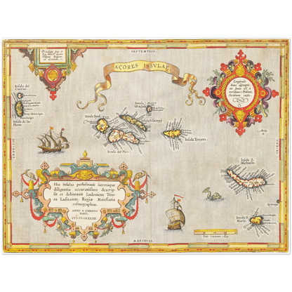 Historical city map  Test product horizontal 3 sizes