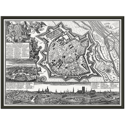 Historical city map  Test product horizontal 3 sizes