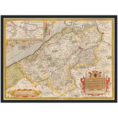 Historical city map  Test product horizontal 3 sizes
