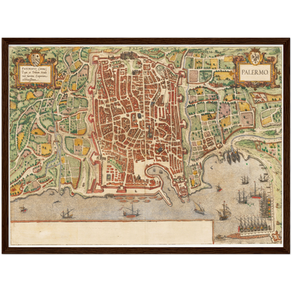Historischer Stadtplan Palermo um 1592