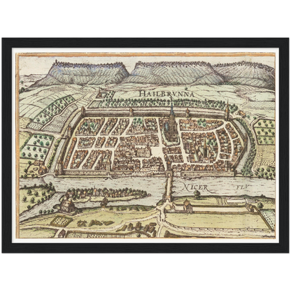 Historical city map  Test product horizontal 3 sizes