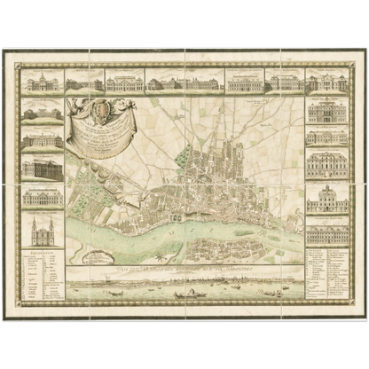 Historical city map  Test product horizontal 3 sizes
