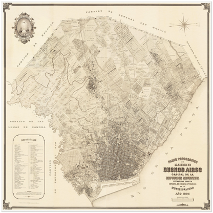 Historical city map  Test product horizontal 3 sizes