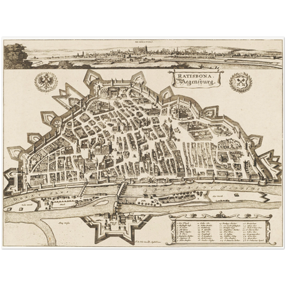 Historical city map  Test product horizontal 3 sizes