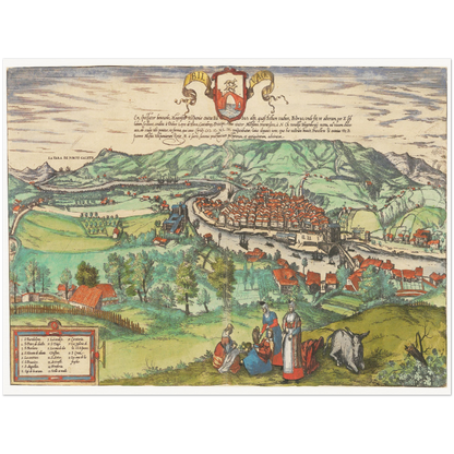 Historical city map  Test product horizontal 3 sizes