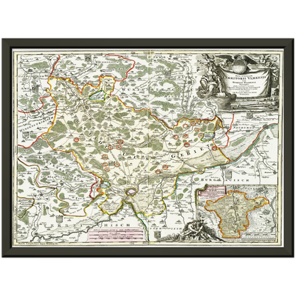 Historical city map  Test product horizontal 3 sizes