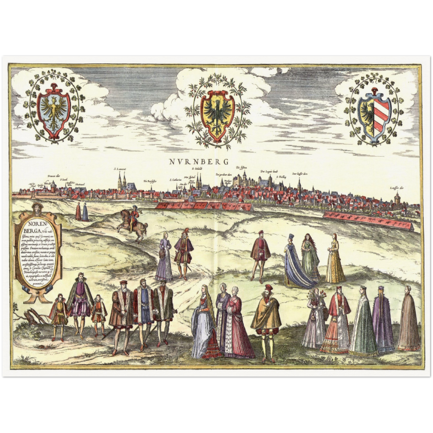 Historical city map  Test product horizontal 3 sizes