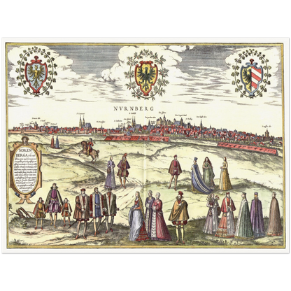 Historical city map  Test product horizontal 3 sizes