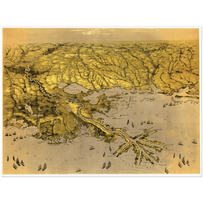 Historical city map  Test product horizontal 3 sizes