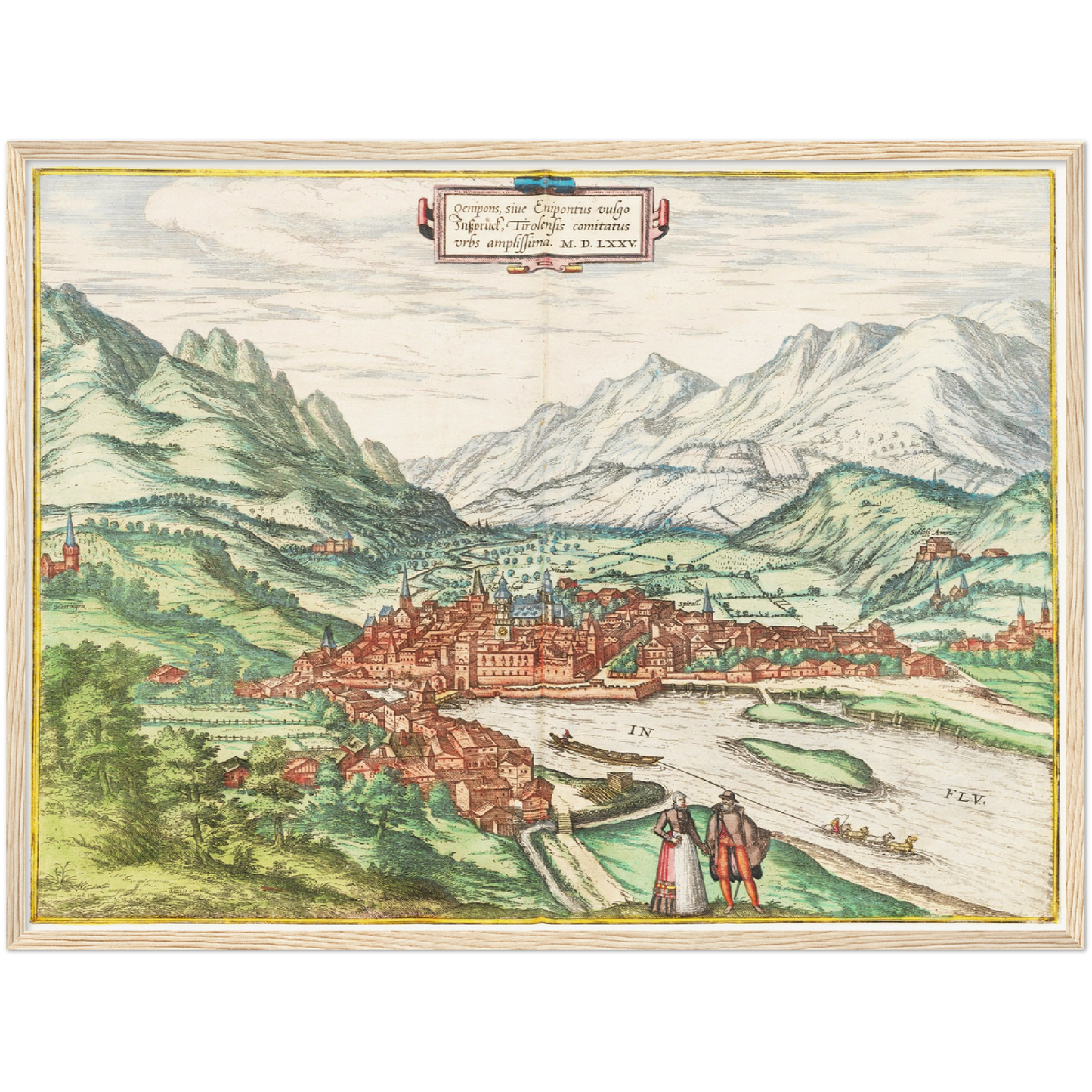 Historical city map  Test product horizontal 3 sizes