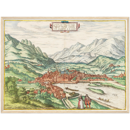 Historical city map  Test product horizontal 3 sizes