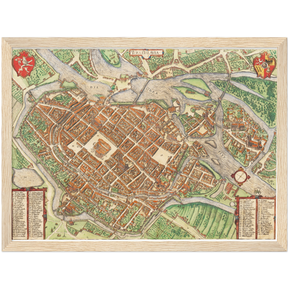 Historical city map  Test product horizontal 3 sizes