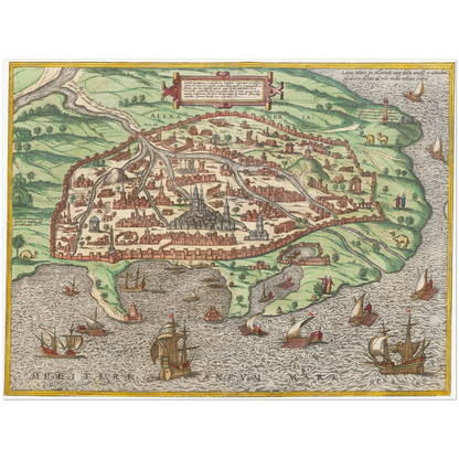 Historical city map  Test product horizontal 3 sizes