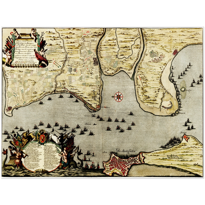 Historischer Stadtplan Cadiz um 1700