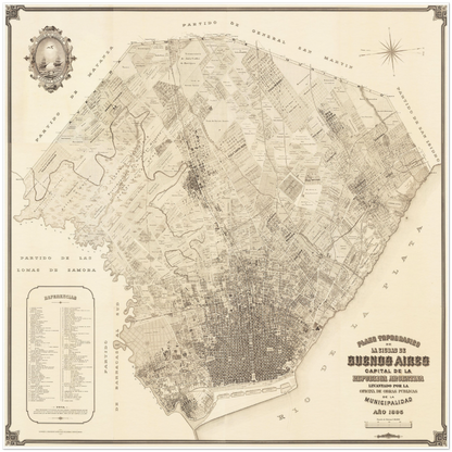 Historical city map  Test product horizontal 3 sizes
