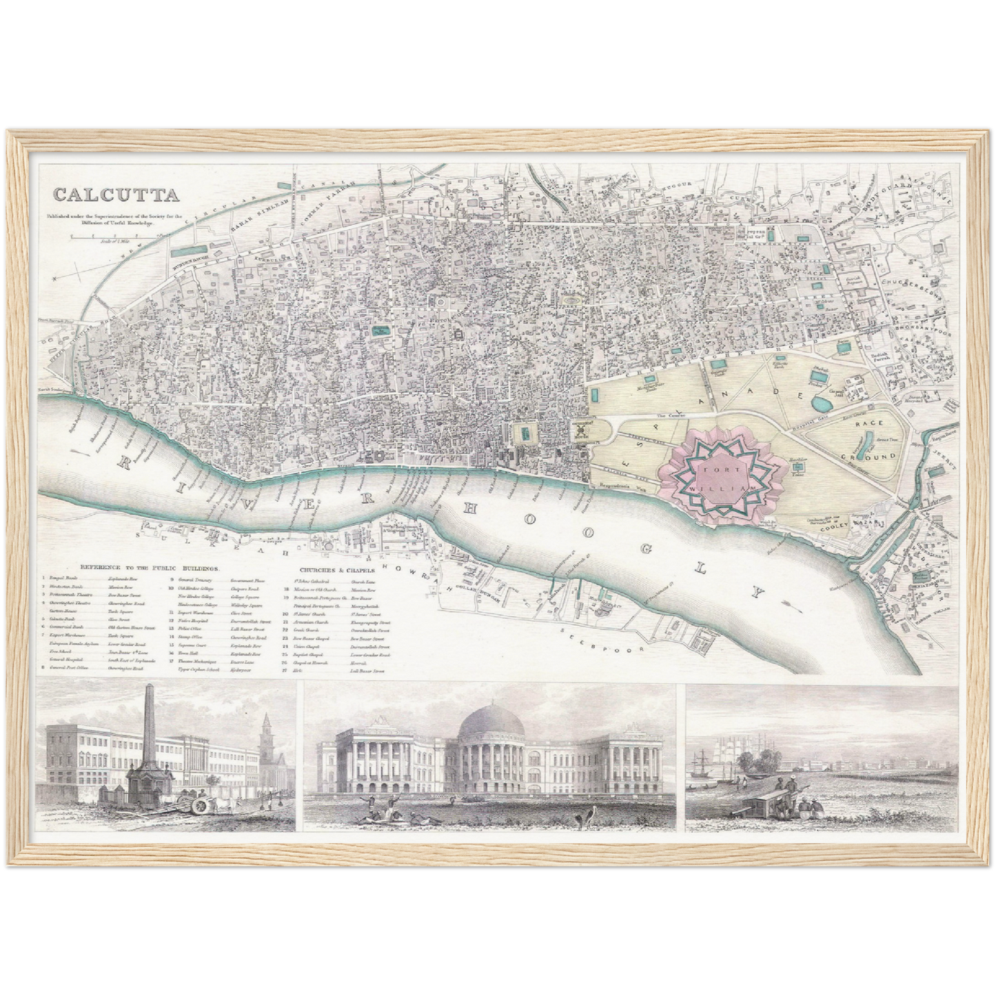 Historical city map  Test product horizontal 3 sizes